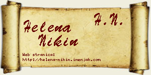 Helena Nikin vizit kartica